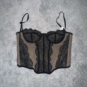 Urban outtfitters black corset top